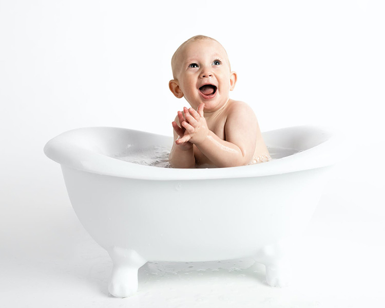 Baby in bathtub